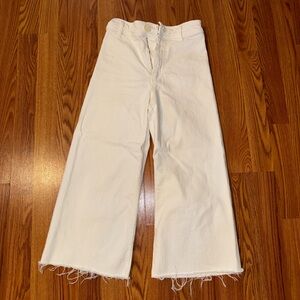 ZARA ZW COLLECTION HIGH WAIST MARINE STRAIGHT POCKET JEANS